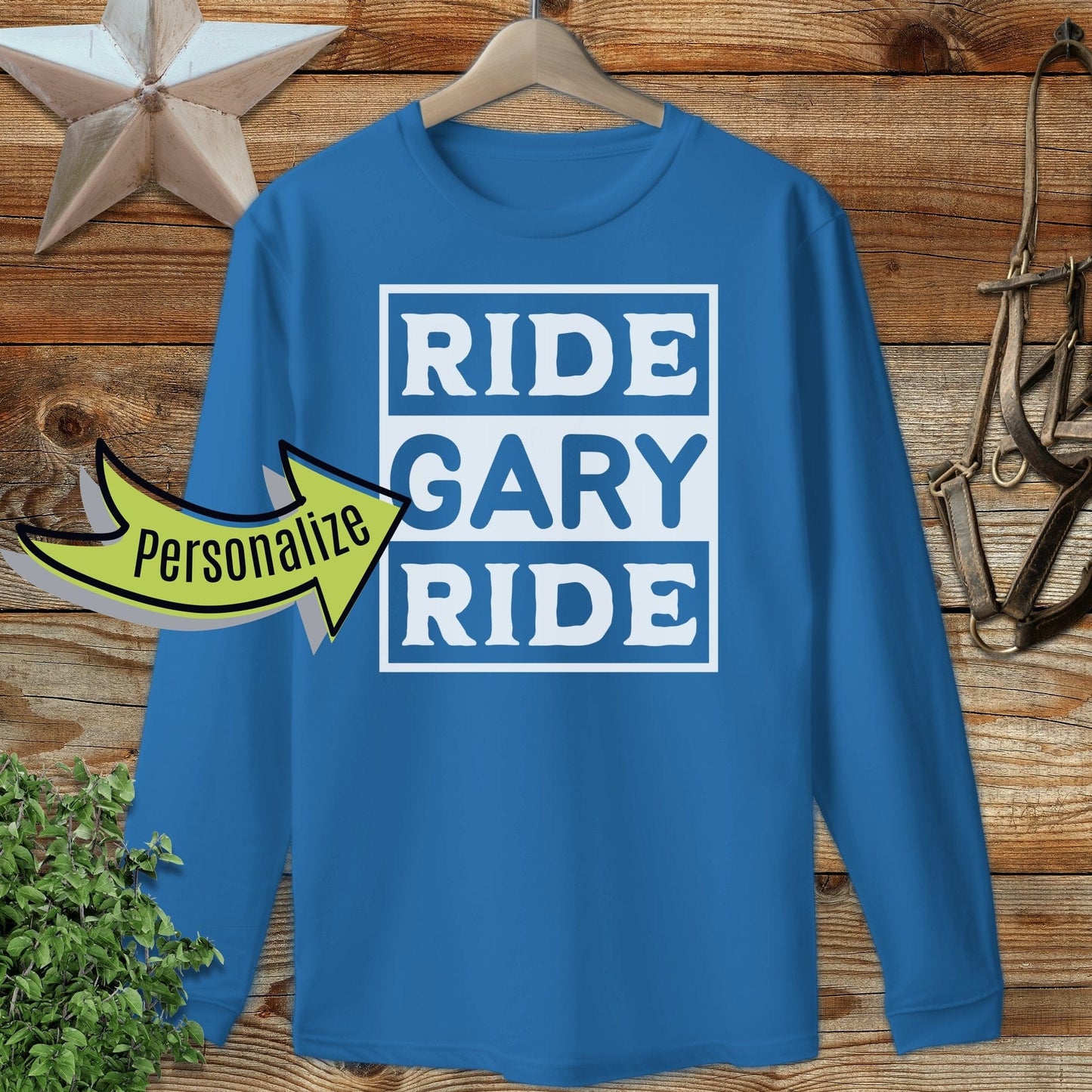 Personalized Ride Long Sleeve Tee