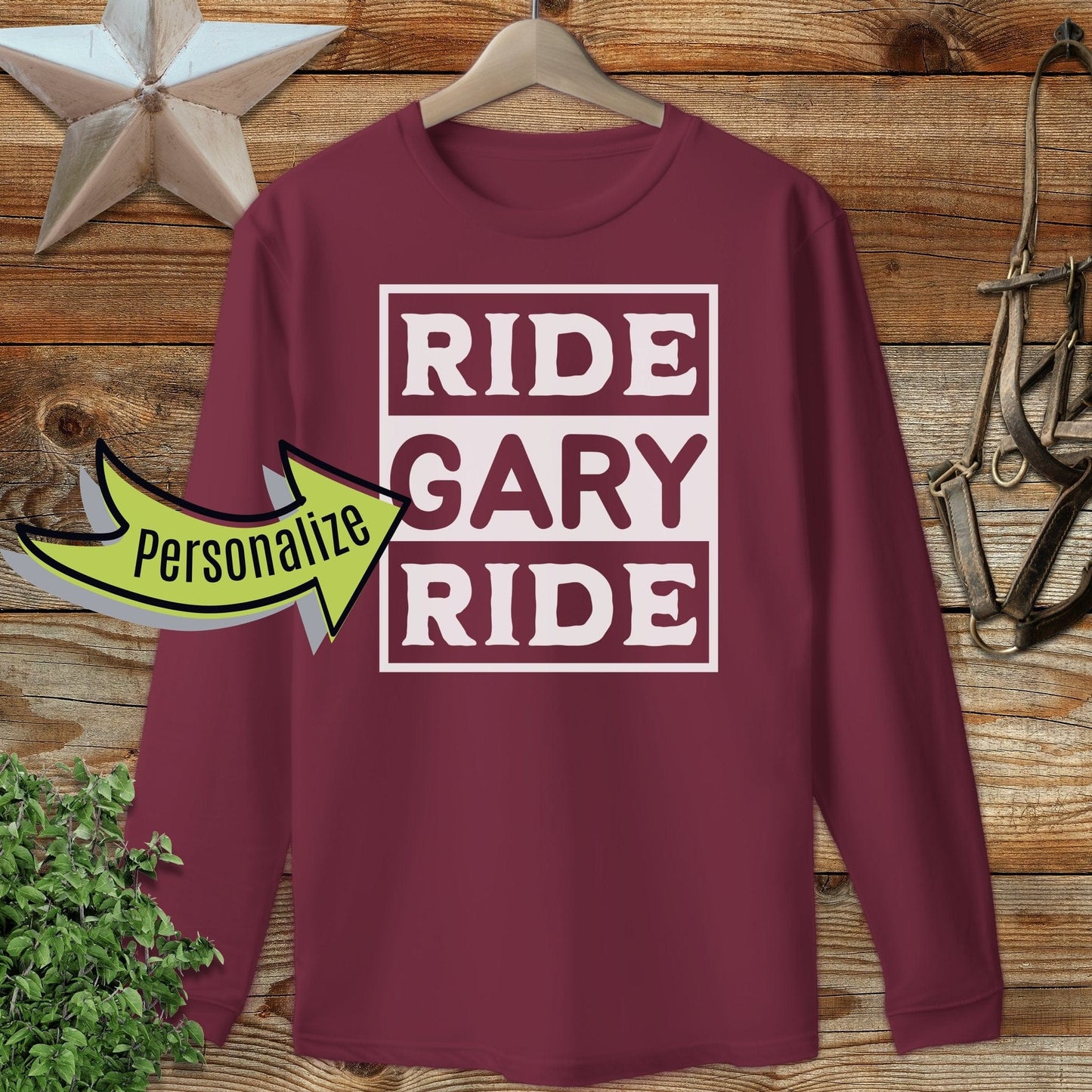 Personalized Ride Long Sleeve Tee