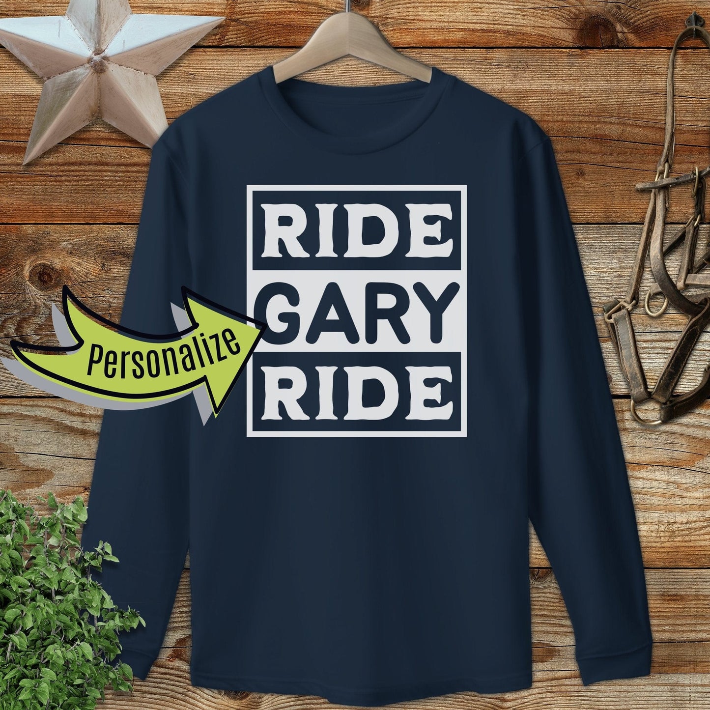 Personalized Ride Long Sleeve Tee