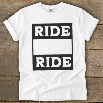 Personalized Ride Signature Tee - White
