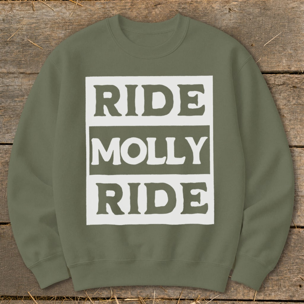 Personalized Ride Sweatshirt - Military Green