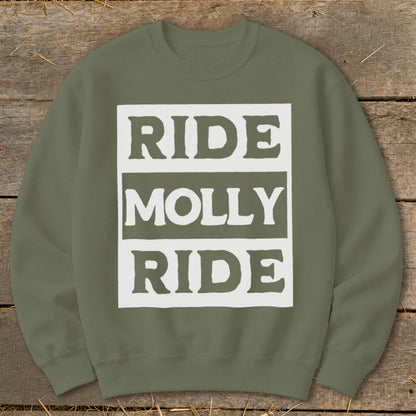 Personalized Ride Sweatshirt - Military Green