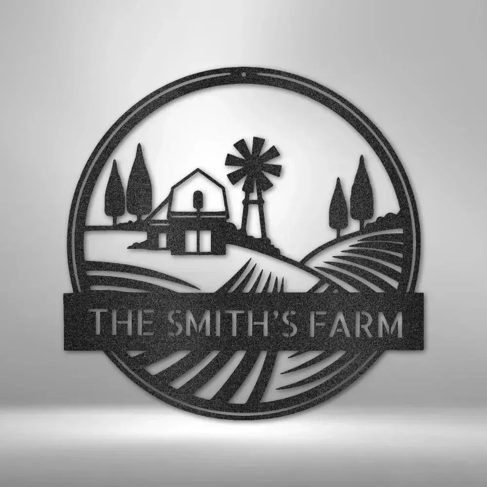 Personalized Rolling Fields Metal Art Sign
