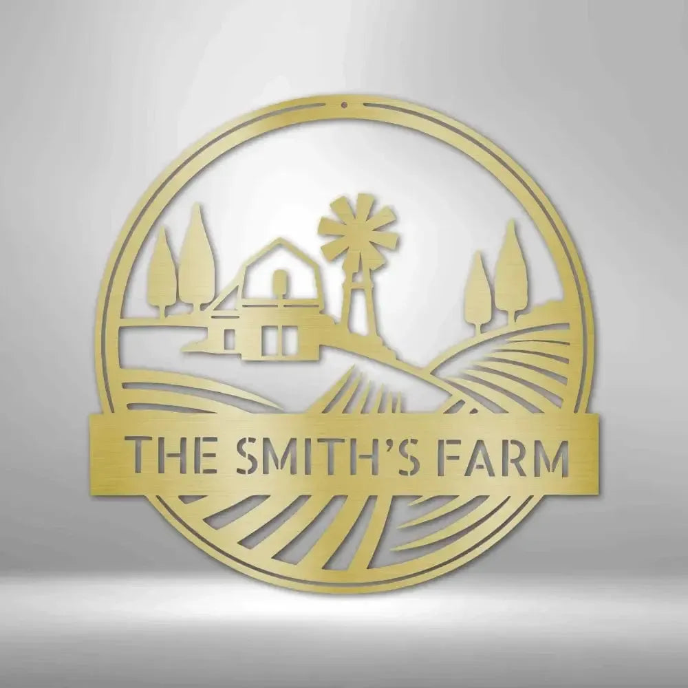 Personalized Rolling Fields Metal Art Sign