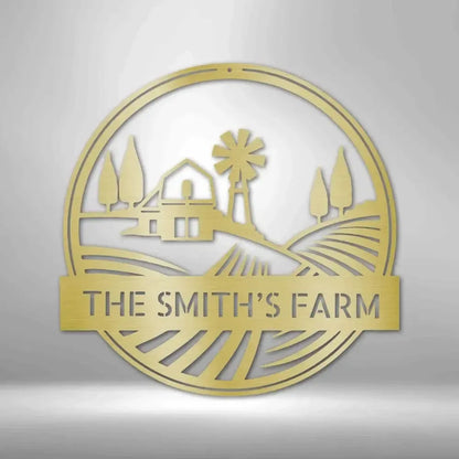 Personalized Rolling Fields Metal Art Sign