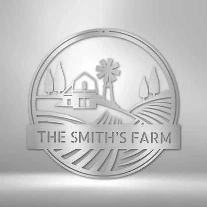 Personalized Rolling Fields Metal Art Sign