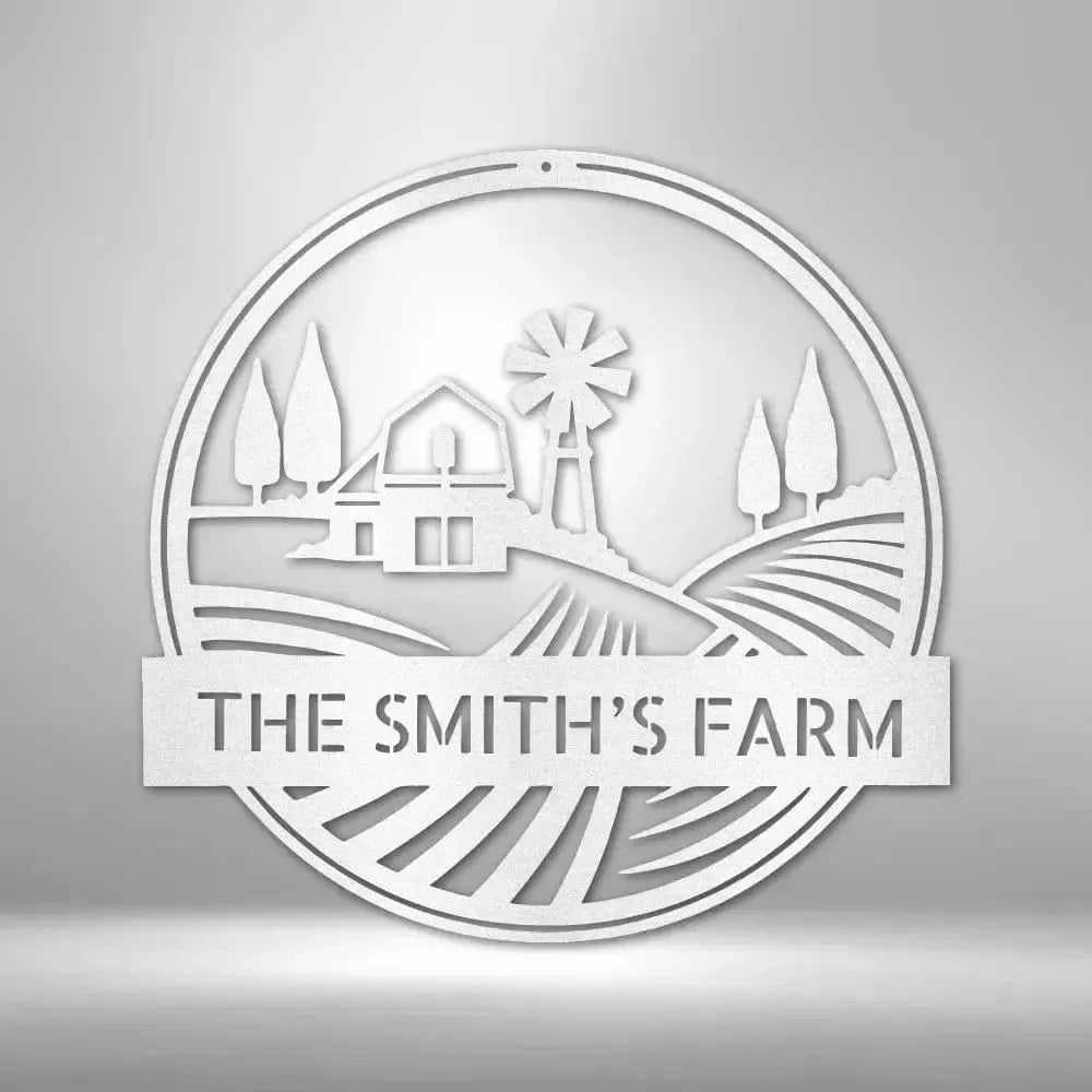 Personalized Rolling Fields Metal Art Sign