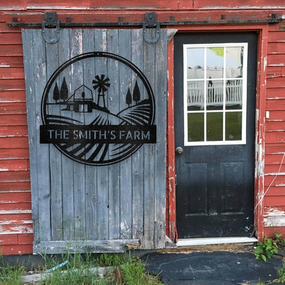 Personalized Rolling Fields Metal Art Sign