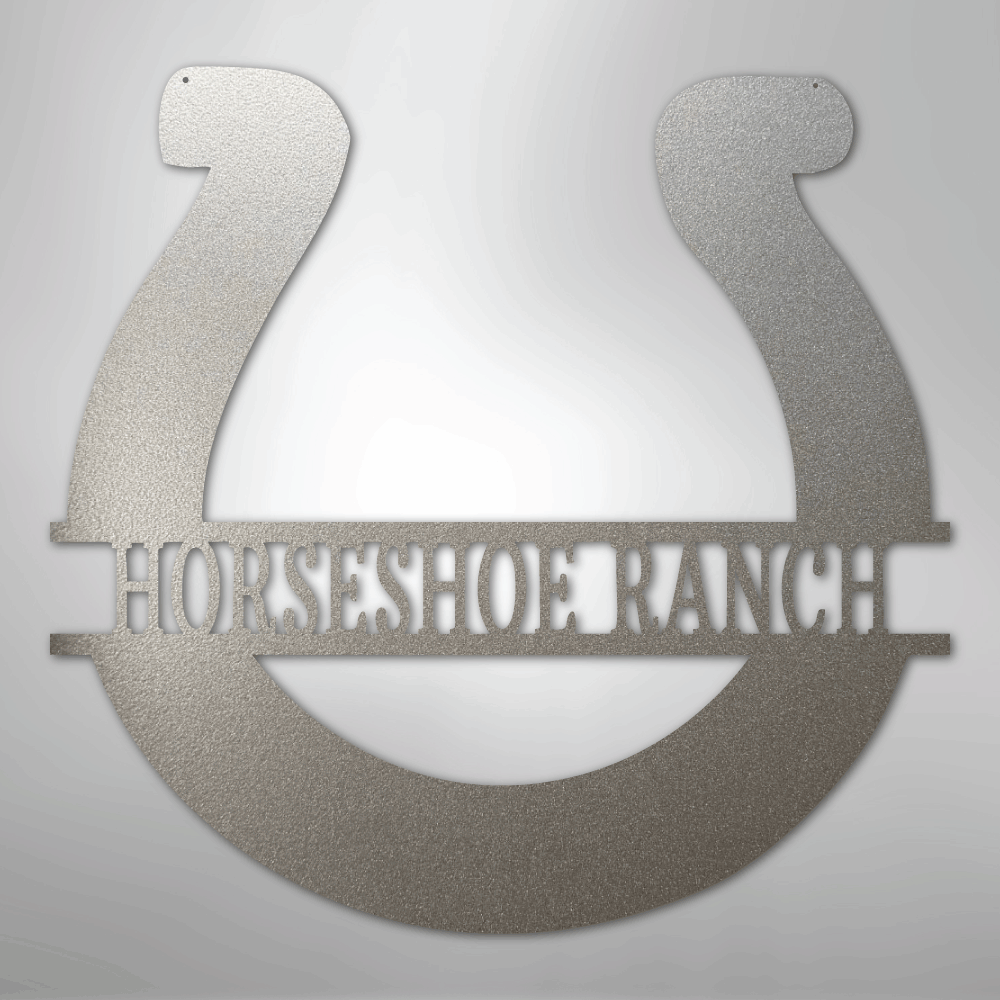 Personalized Simple Horseshoe Metal Art Sign