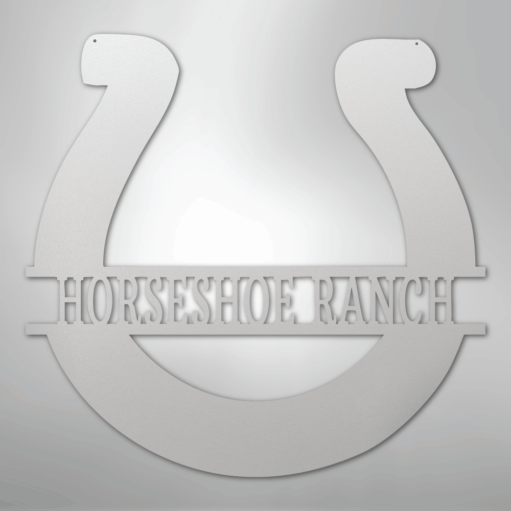Personalized Simple Horseshoe Metal Art Sign