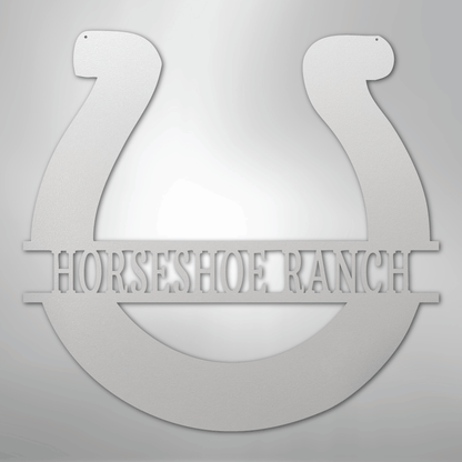 Personalized Simple Horseshoe Metal Art Sign