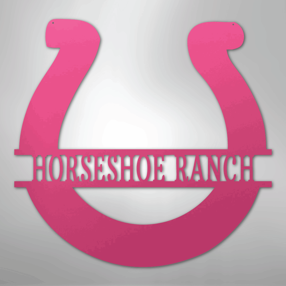 Personalized Simple Horseshoe Metal Art Sign