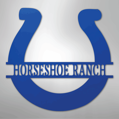 Personalized Simple Horseshoe Metal Art Sign