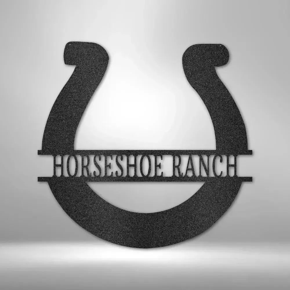 Personalized Simple Horseshoe Metal Art Sign