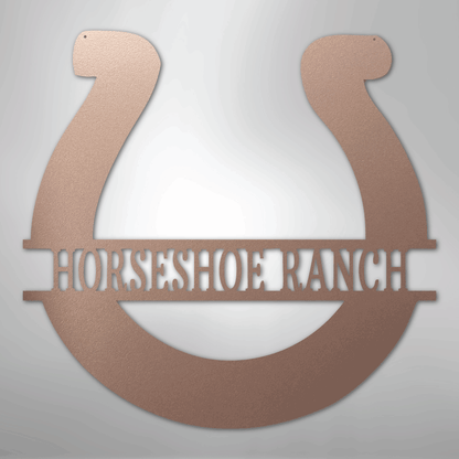 Personalized Simple Horseshoe Metal Art Sign