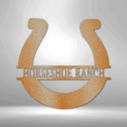 Personalized Simple Horseshoe Metal Art Sign