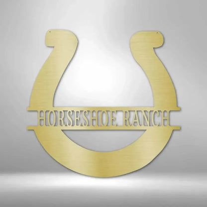 Personalized Simple Horseshoe Metal Art Sign