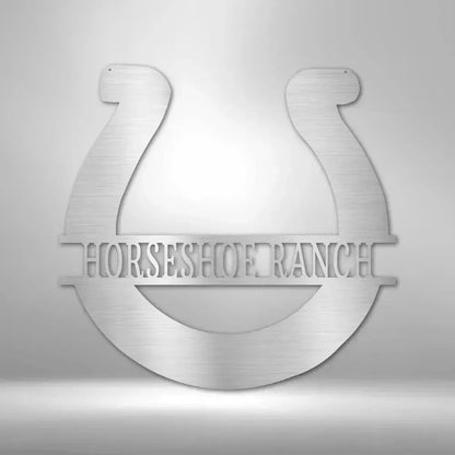 Personalized Simple Horseshoe Metal Art Sign