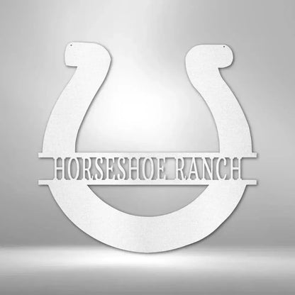 Personalized Simple Horseshoe Metal Art Sign