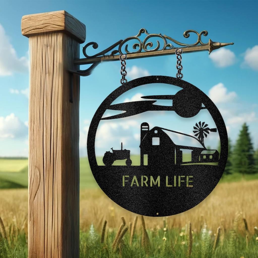 Personalized Southern Sky Farm Metal Art Sign
