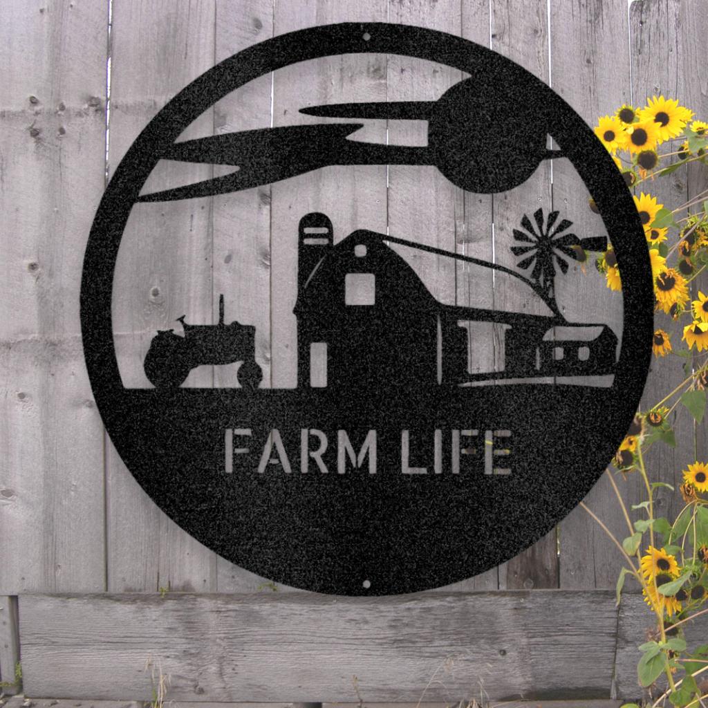 Personalized Southern Sky Farm Metal Art Sign