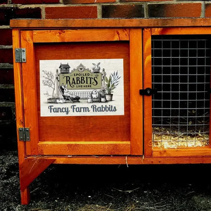 Personalized Spoiled Rabbits - Rabbit Hutch Sign