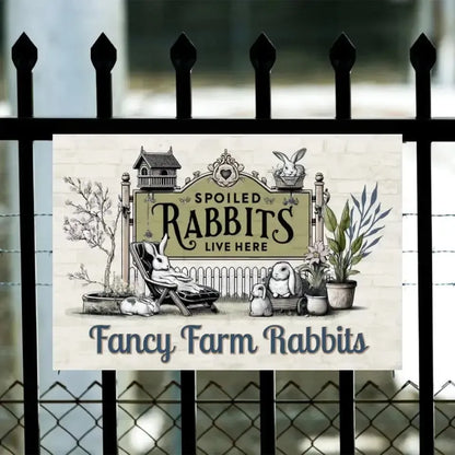 Personalized Spoiled Rabbits - Rabbit Hutch Sign