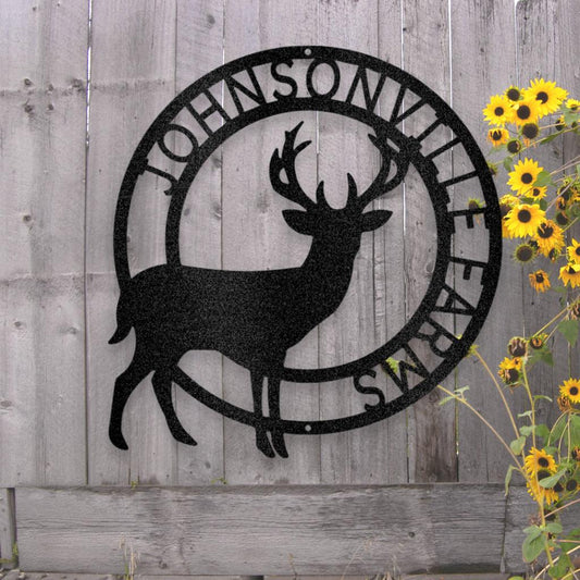 Personalized Stag Metal Art Sign