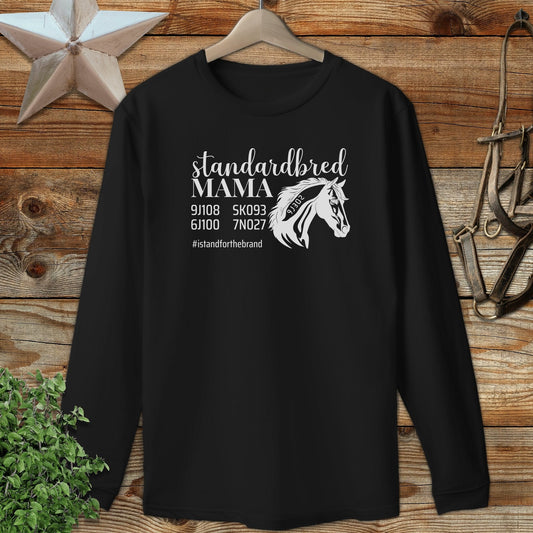Personalized Standardbred Mama Long Sleeve Tee
