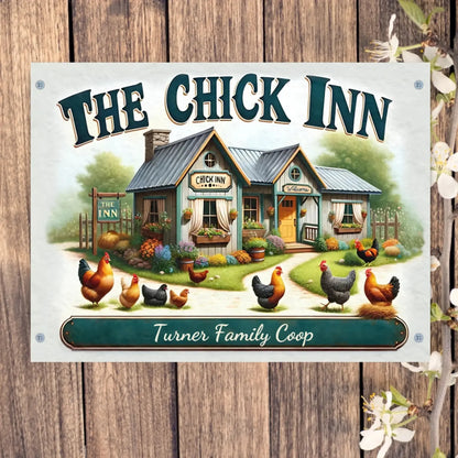 Personalized The Chick Inn - Chicken Coop Sign