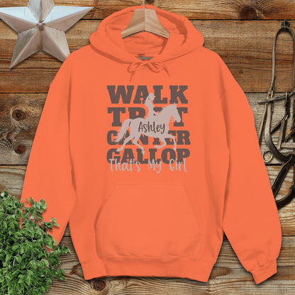 Personalized Walk Trot Canter Gallop Hoodie