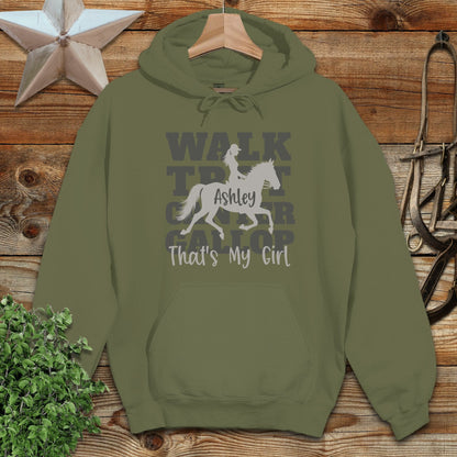 Personalized Walk Trot Canter Gallop Hoodie