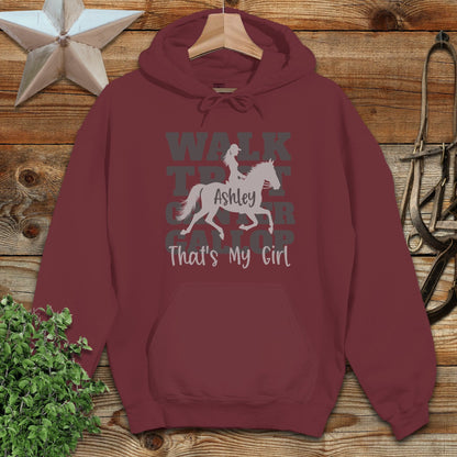 Personalized Walk Trot Canter Gallop Hoodie