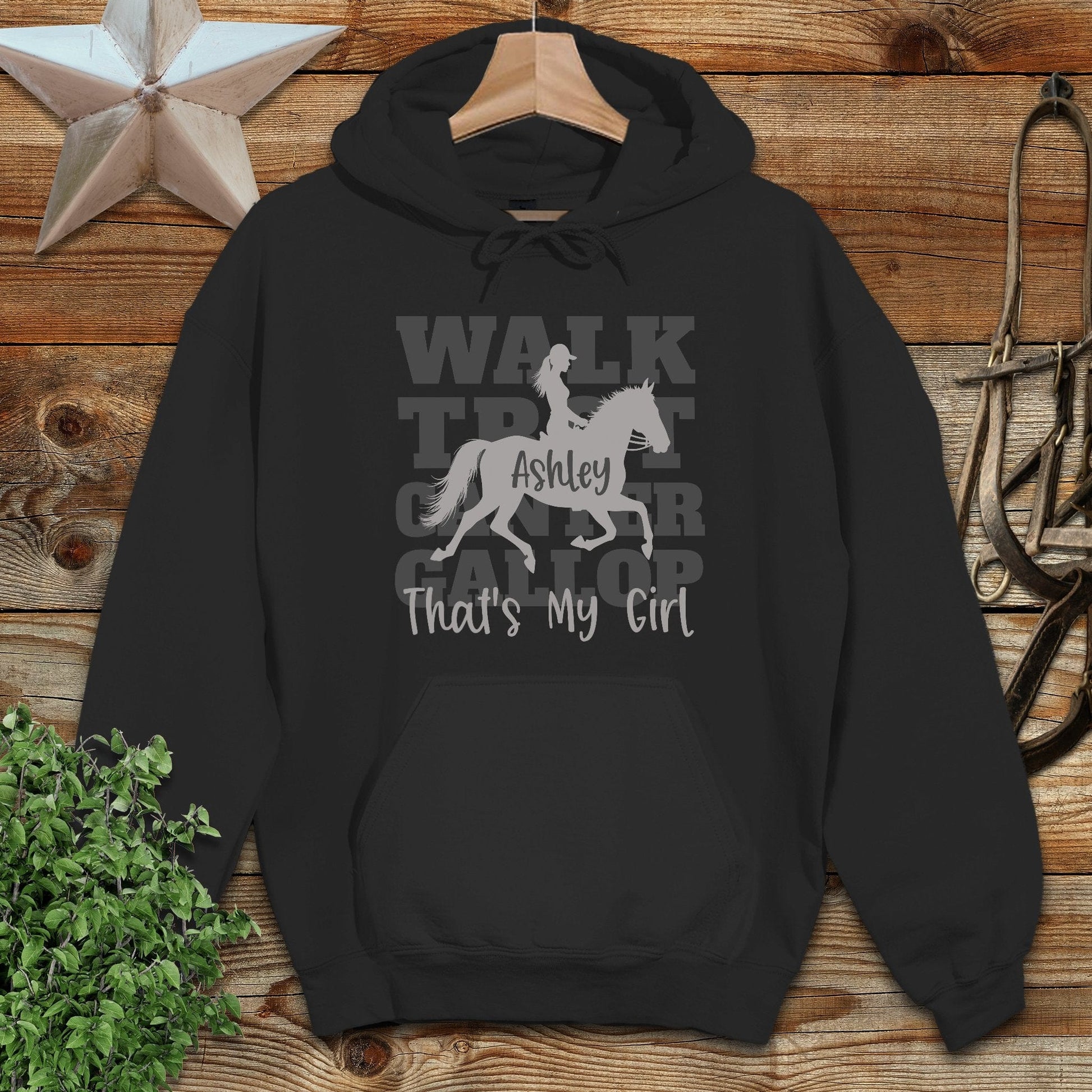 Personalized Walk Trot Canter Gallop Hoodie