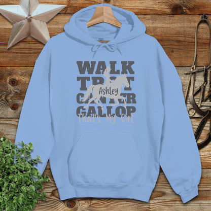 Personalized Walk Trot Canter Gallop Hoodie