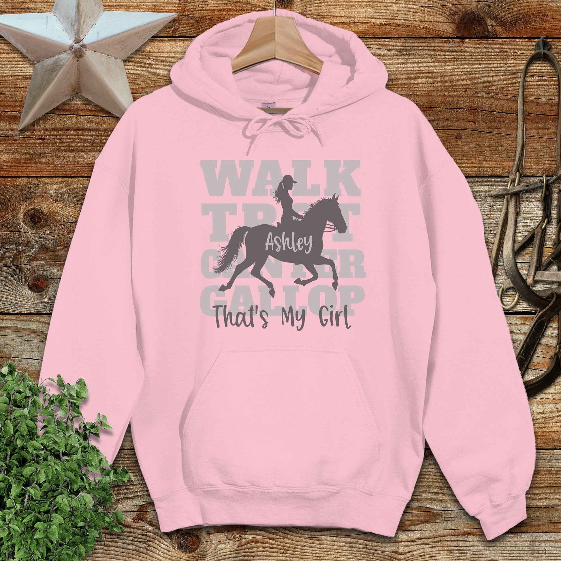 Personalized Walk Trot Canter Gallop Hoodie