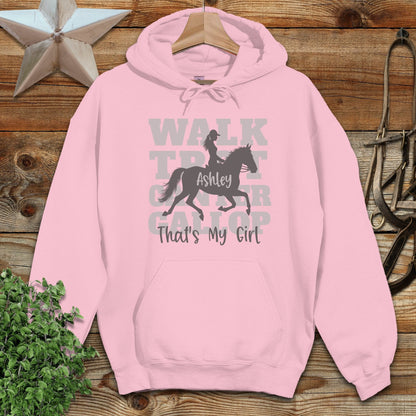 Personalized Walk Trot Canter Gallop Hoodie