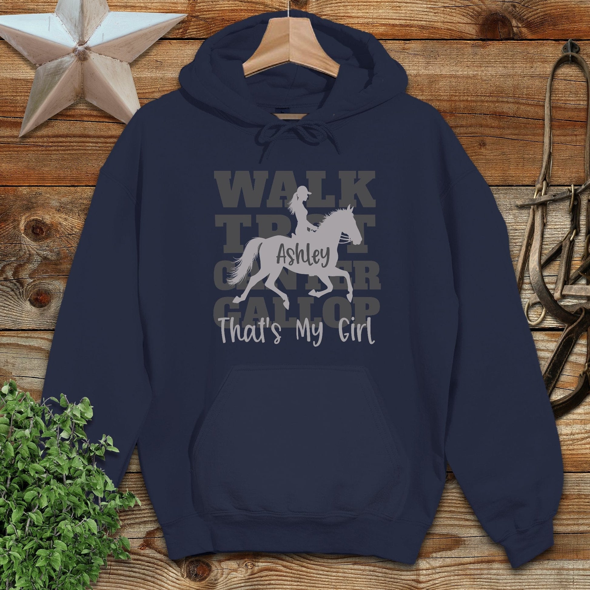 Personalized Walk Trot Canter Gallop Hoodie