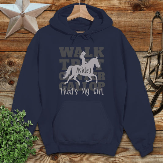 Personalized Walk Trot Canter Gallop Hoodie