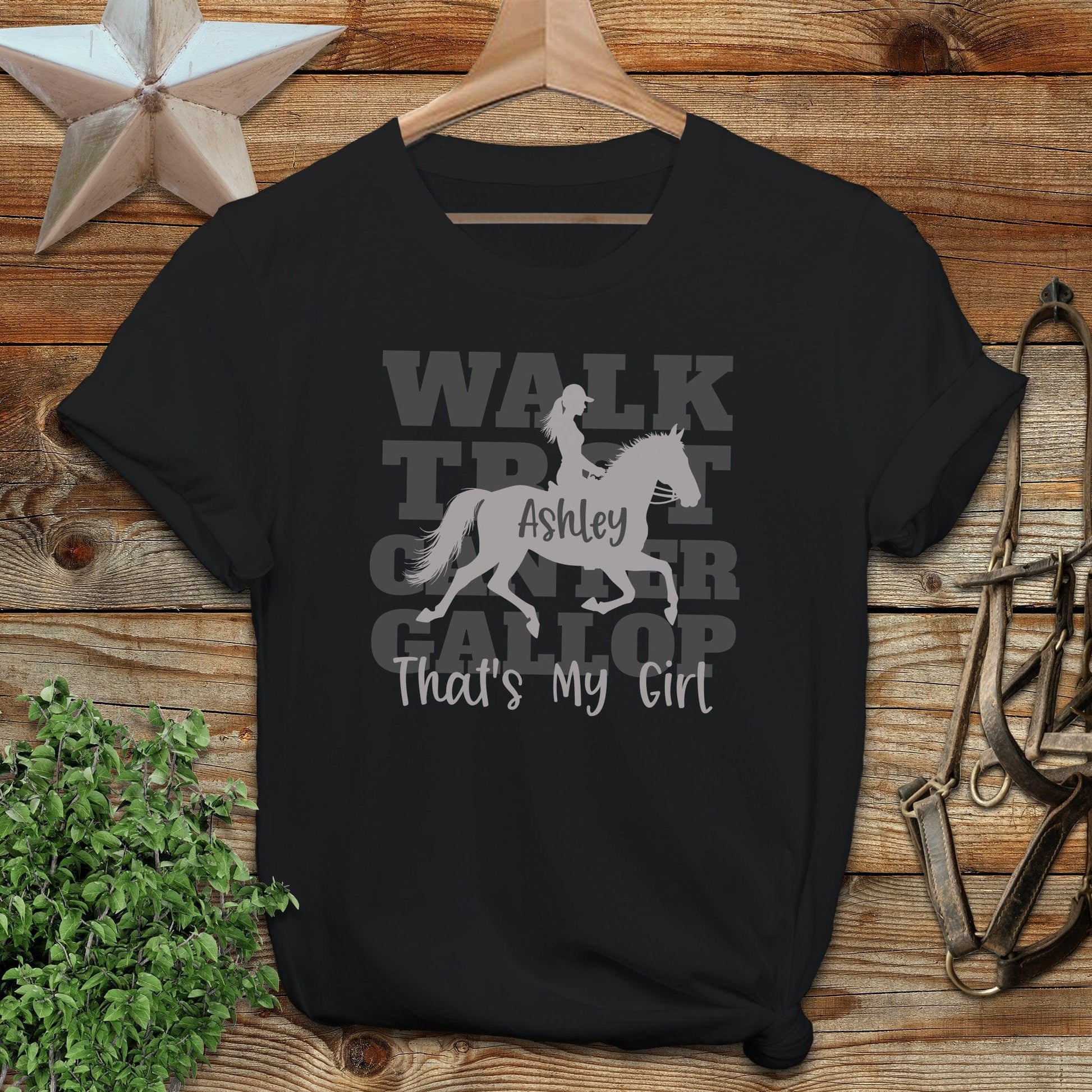 Personalized Walk Trot Canter Gallop Softstyle Tee