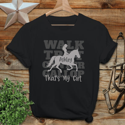 Personalized Walk Trot Canter Gallop Softstyle Tee