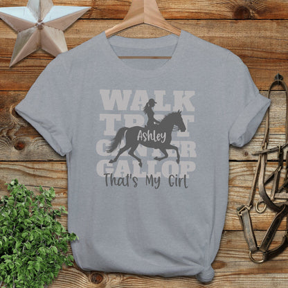 Personalized Walk Trot Canter Gallop Softstyle Tee
