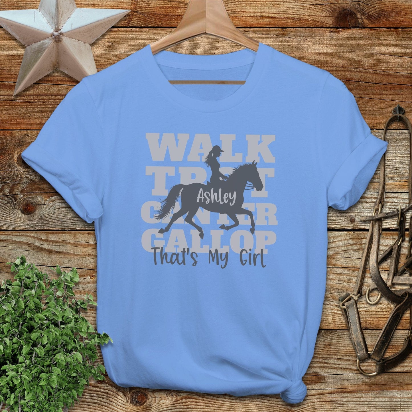 Personalized Walk Trot Canter Gallop Softstyle Tee