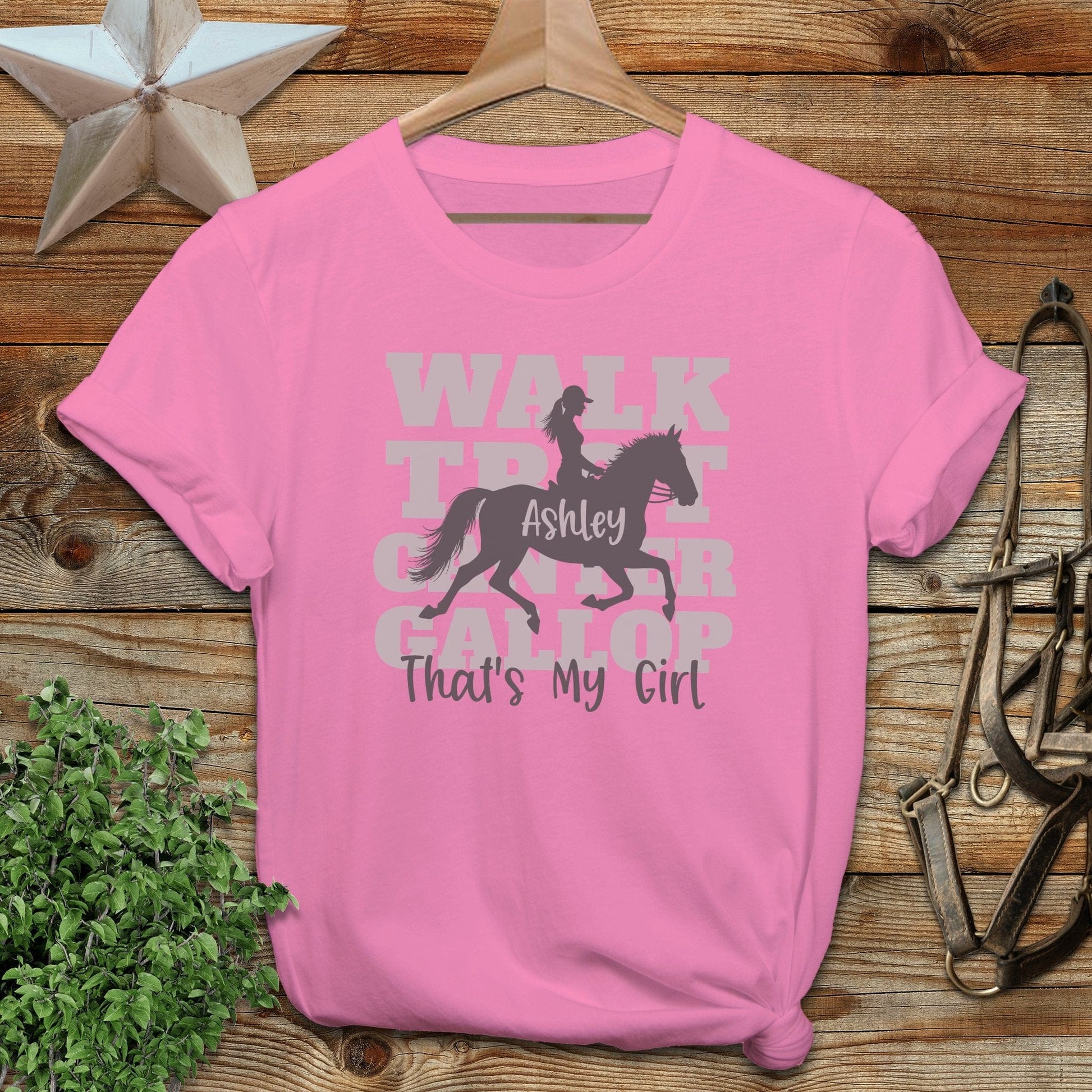 Personalized Walk Trot Canter Gallop Softstyle Tee
