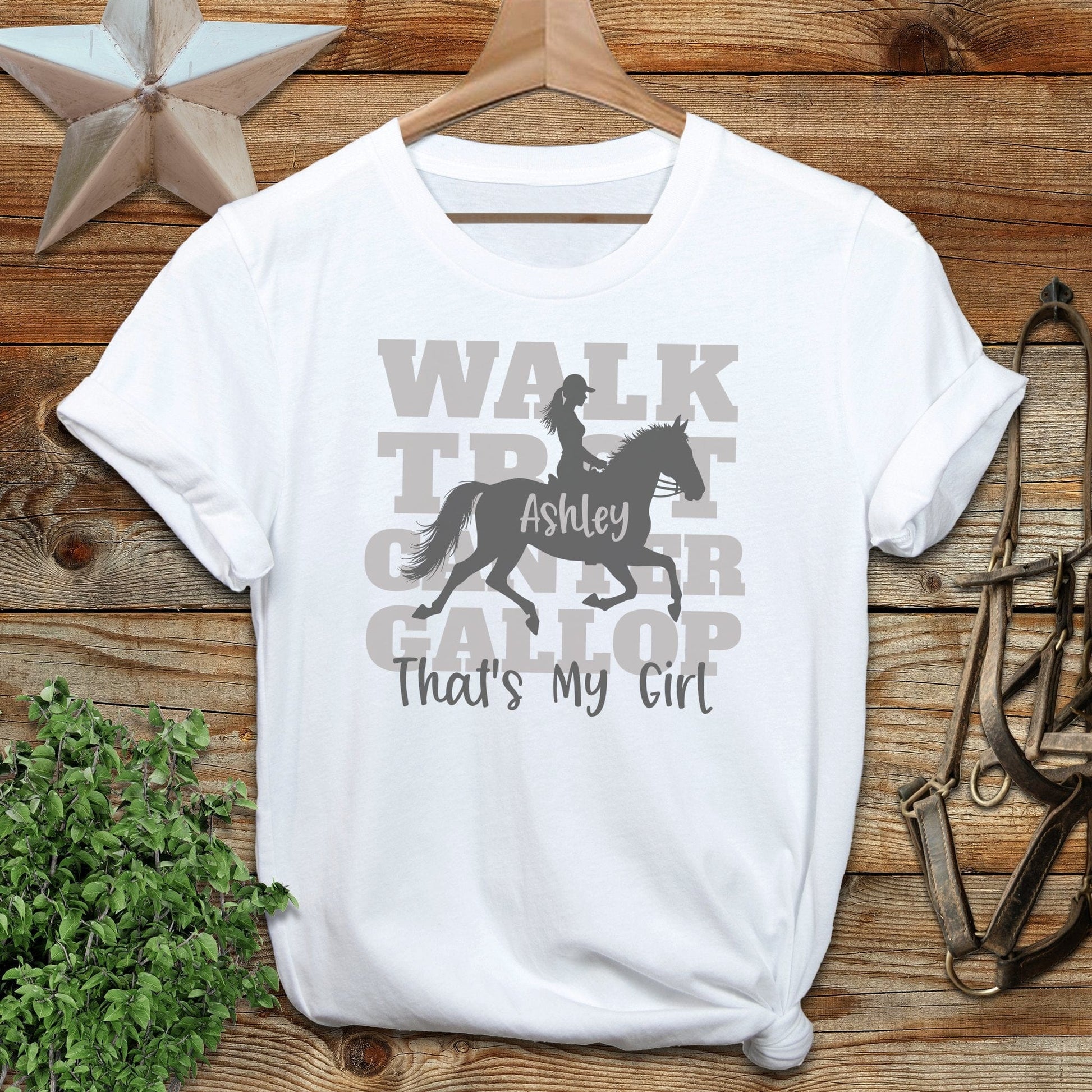 Personalized Walk Trot Canter Gallop Softstyle Tee