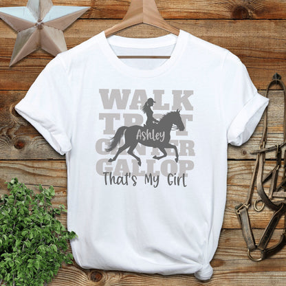 Personalized Walk Trot Canter Gallop Softstyle Tee