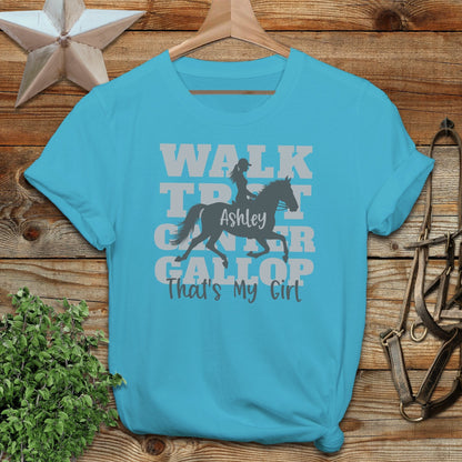 Personalized Walk Trot Canter Gallop Softstyle Tee