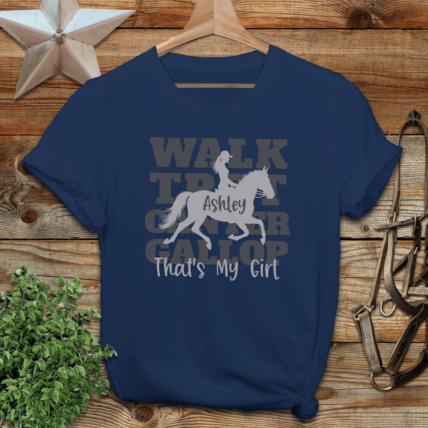Personalized Walk Trot Canter Gallop Softstyle Tee