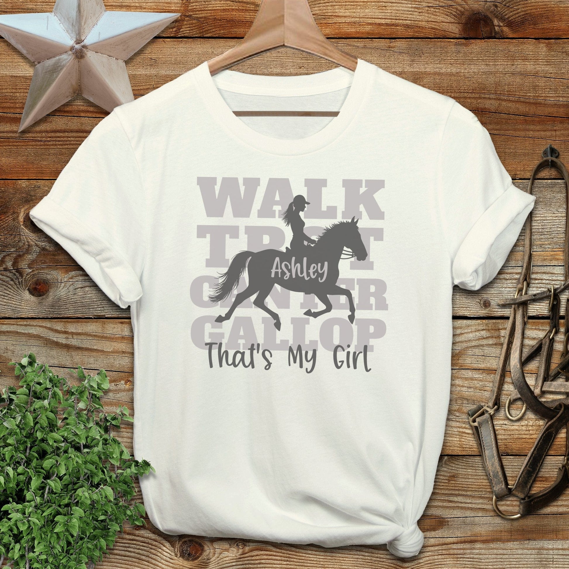 Personalized Walk Trot Canter Gallop Softstyle Tee