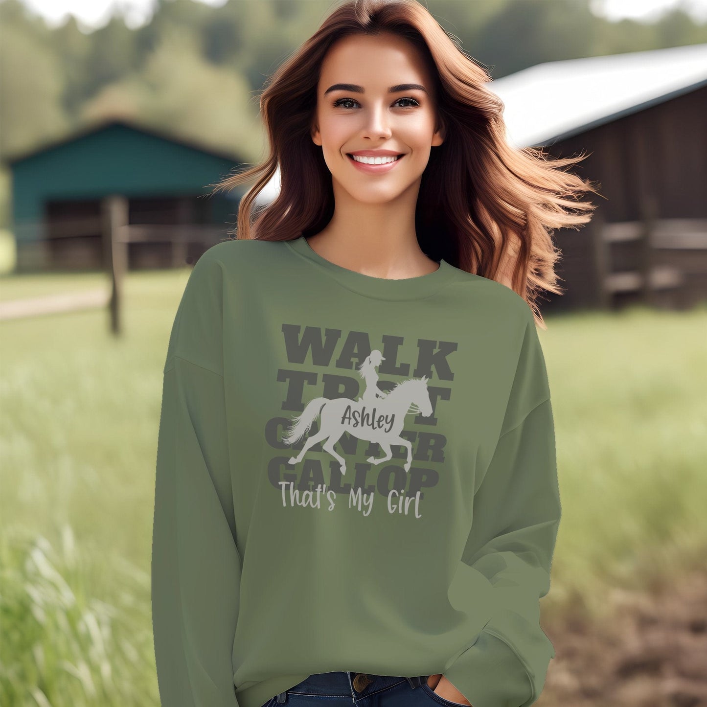 Personalized Walk Trot Canter Gallop Sweatshirt